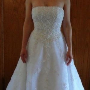 Strapless Crystal A-line Wedding Dress